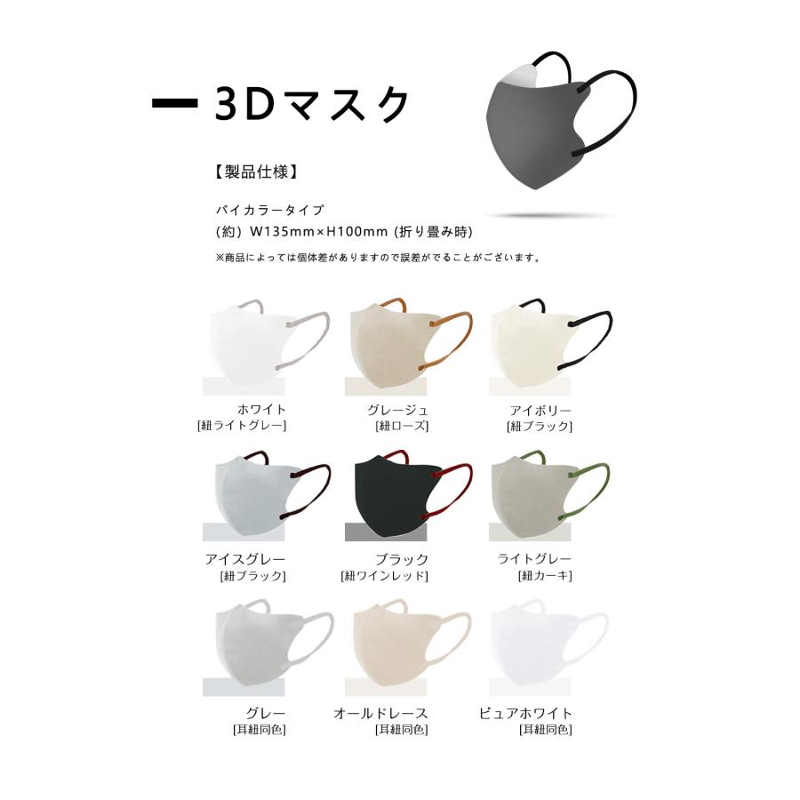 メンズ向けカラーマスク登場】40枚 マスク 立体 薄型 息楽々 バイ