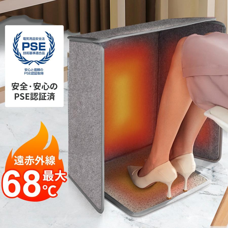 即納＼1秒即暖／デスクパネルヒーター 5面 省エネ パネルヒーター