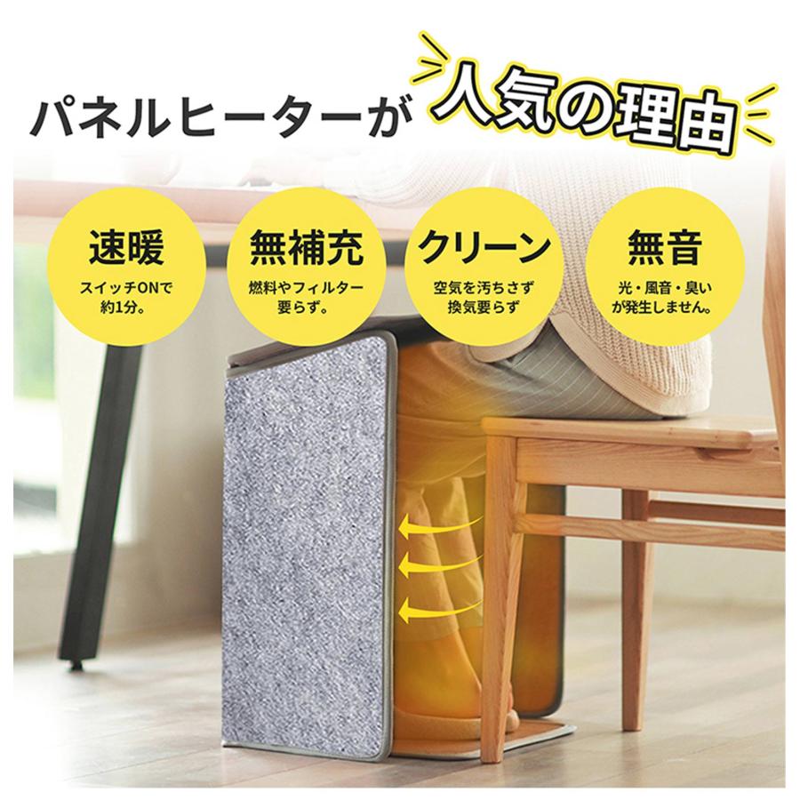 即納＼1秒即暖／デスクパネルヒーター 5面 省エネ パネルヒーター