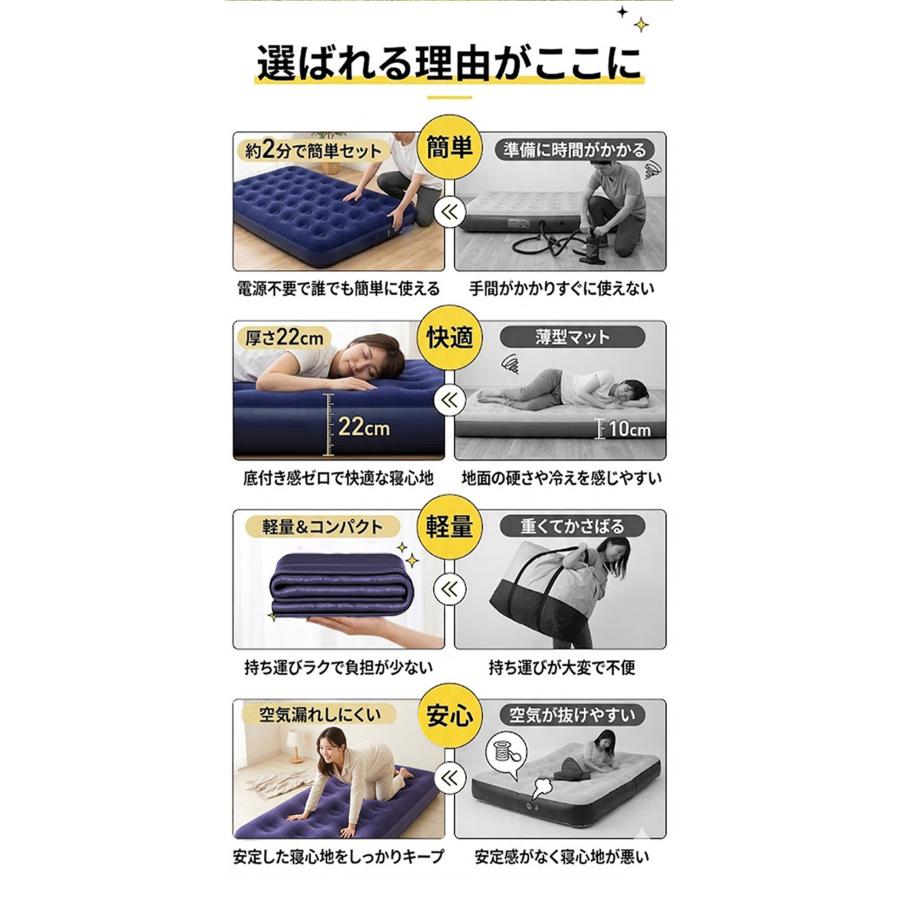 エアーベッド 来客用 シングル 簡易ベッド 折りたたみ 普段使い 客用