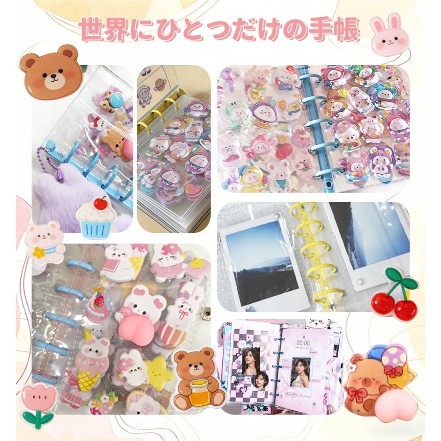 大特価！期間限定】透明 シール帳 M5 リフィル20枚 シール収納 手帳