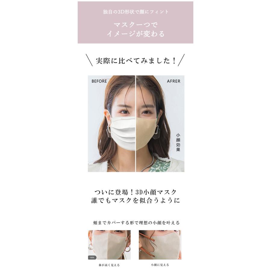 SSS級不織布採用・2025新色有り】60枚 3Dマスク 丸顔 立体マスク