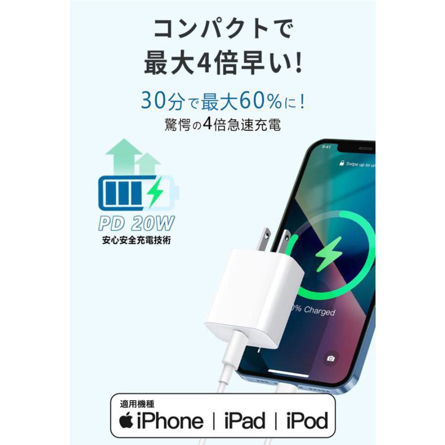 耐久性抜群！急速充電器 Type-Cケーブル アダプター Lightningケーブル