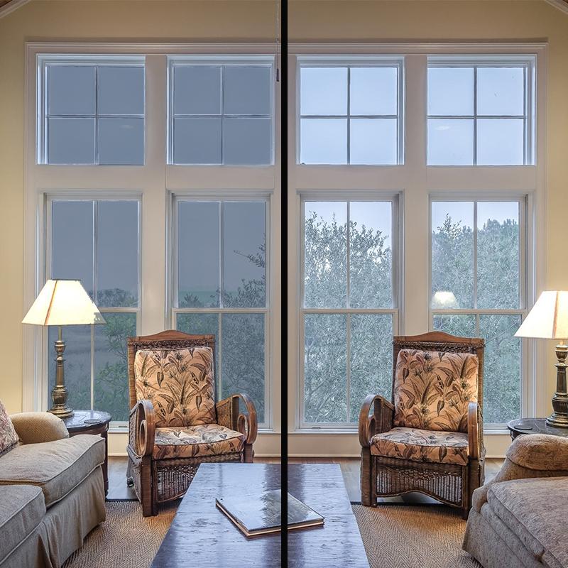 クーポンで1点3184円！ 90x400cm 窓 ガラスフィルム 窓 目隠し シート 見えないフィルム 窓 目隠し UVカット 紫外線カット 断熱 遮光 遮熱 飛散防止 はがせる