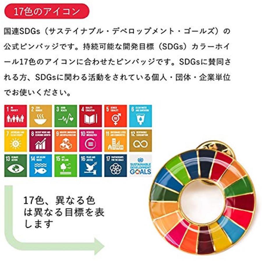 10個セット sdgs バッジ 留め具30個付き 国連最新仕様 25mm 金色