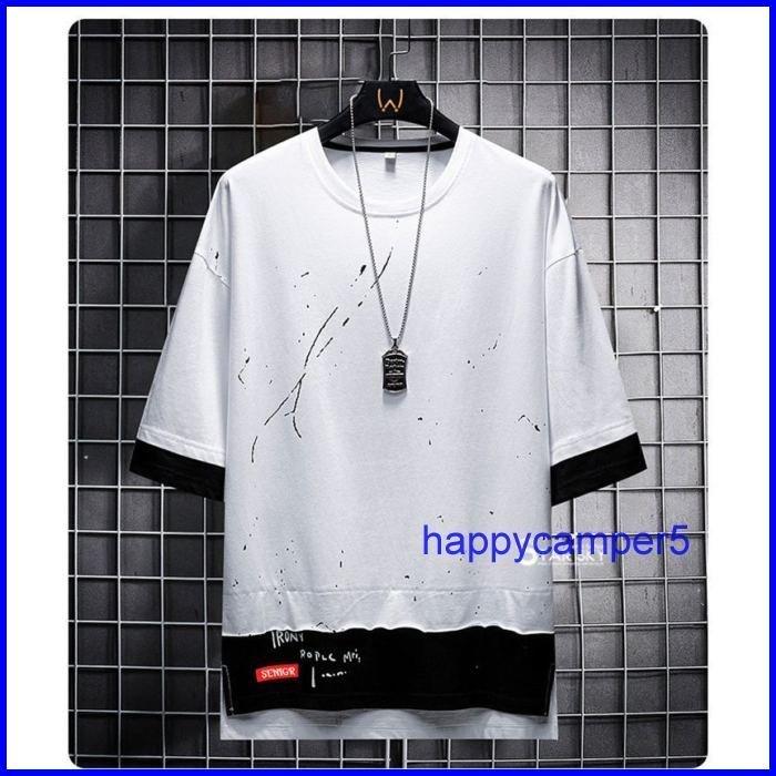 メンズ春物 Tシャツ メンズ 半袖tシャツ カットソー ポッケト付き 重ね着風 クルーネック 薄手 夏服 おしゃれ メンズ春物 敬老の日 国内在庫