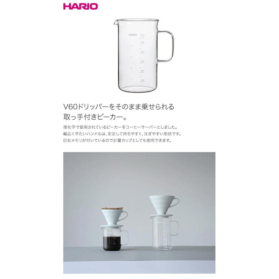 新発売 HARIO ハリオ ビーカーサーバー BV-600 600ml discoversvg.com