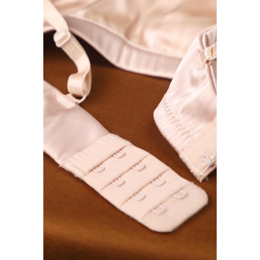 ☆送料無料☆肌に優しいシルクブラジャーセット ノンワイヤー 見せブラ