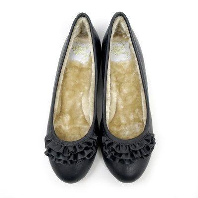 マリカ バイ アドリアーナ　※訳あり フリル バレエシューズ BLACK(ブラック 黒) 24.5cm　メール便不可 | 
