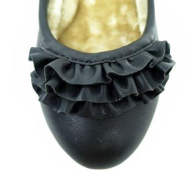 マリカ バイ アドリアーナ　※訳あり フリル バレエシューズ BLACK(ブラック 黒) 24.5cm　メール便不可 |  | 01