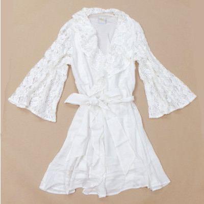 マリカ バイ アドリアーナ レースコートガウン ホワイト メール便不可 | 