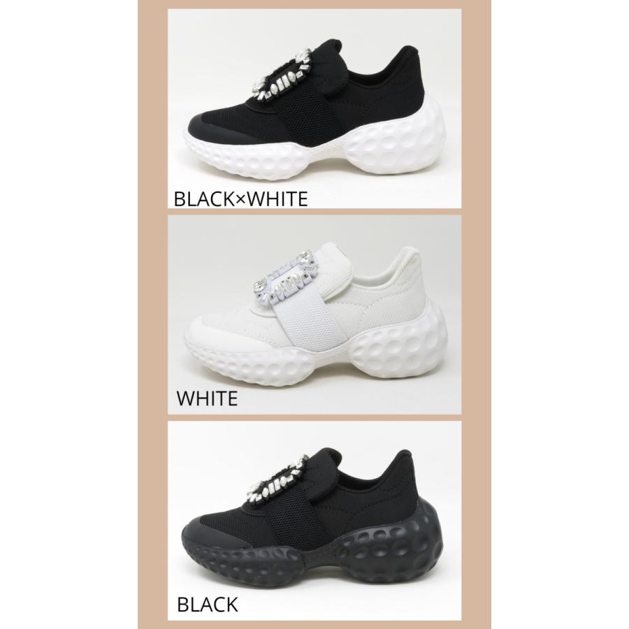 レディーススニーカー 厚底 スニーカー ビジュー きらきら ライン  