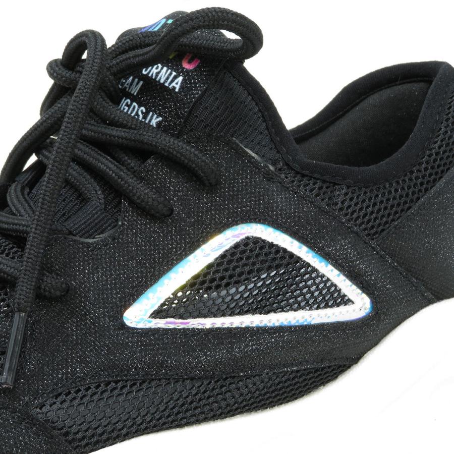 蒸れないメッシュスニーカー レディーススニーカー 軽量 軽い 厚底 黒