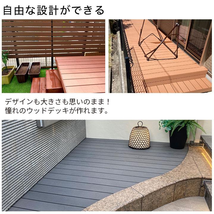 送料無料 ウッドデッキ 人工木 アドバンスデッキ2 床材 25×140×2000mm 【24本セット】（108kg）　中空 ダークブラウン 樹脂 DIY 人工木材 デッキ用床板｜liebe｜04