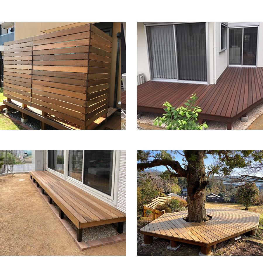 リーベ ウッドデッキ イタウバ 40×70×1800mm（4.7kg） DIY 材料 根太材
