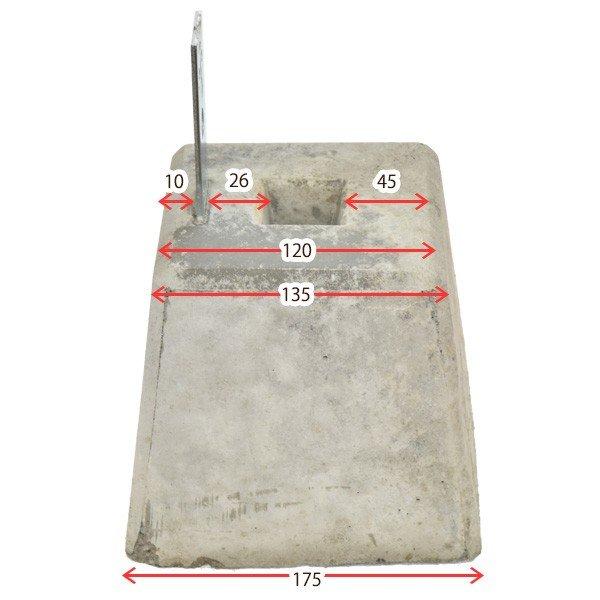 送料無料 羽子板束石 90mm角材向け／高さ150mm (8.0kg) : DIY