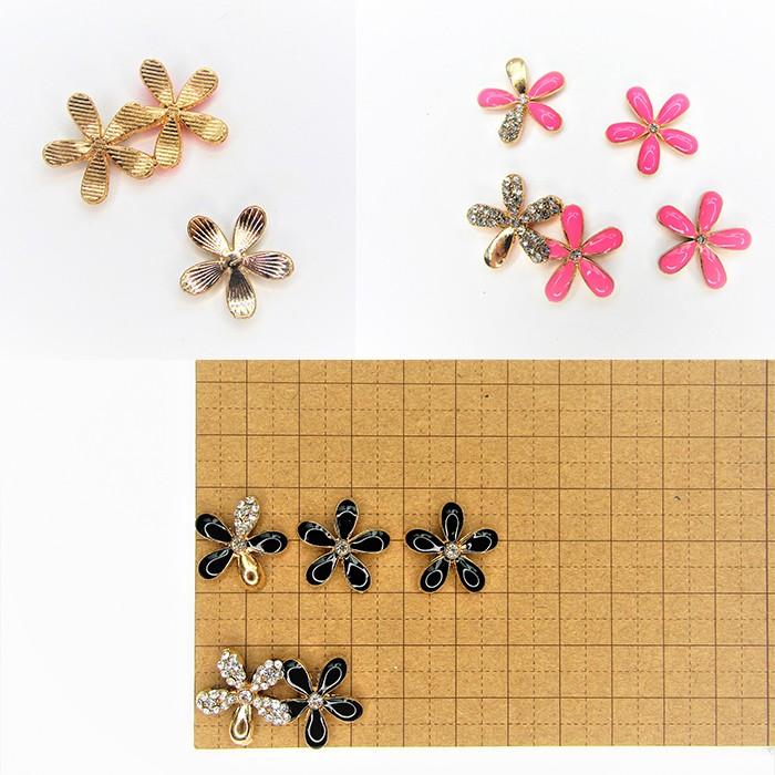 小花貼り付けパーツ DIY セット 角デコ ウエルカムボード