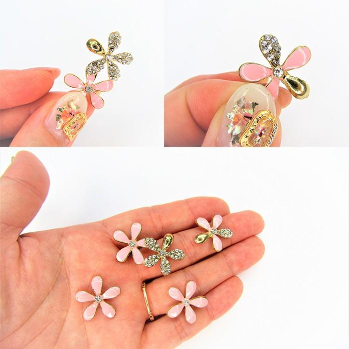 小花貼り付けパーツ DIY セット 角デコ ウエルカムボード