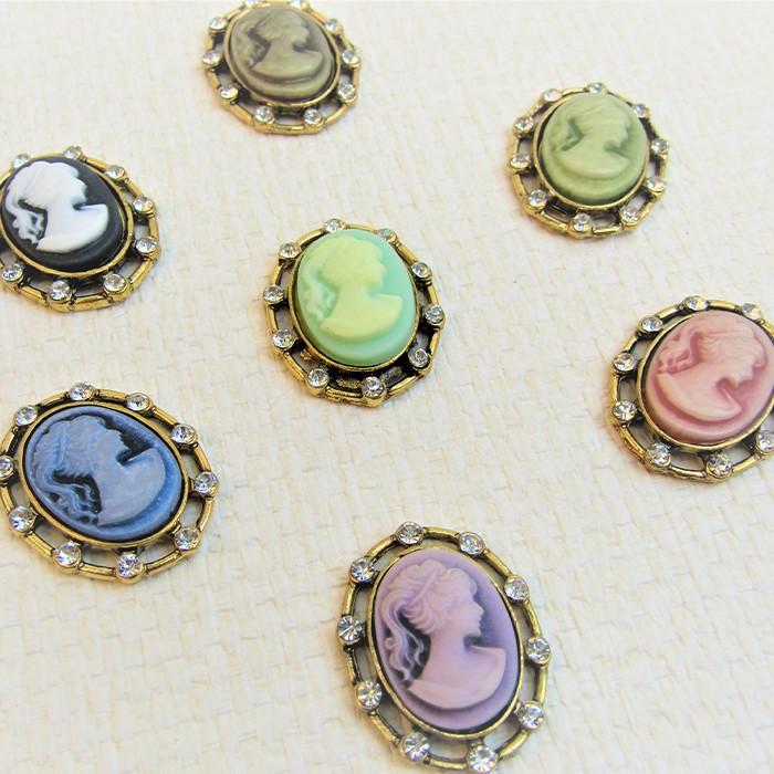 アンティーク風カメオ センターパーツ メタルパーツ ポイント