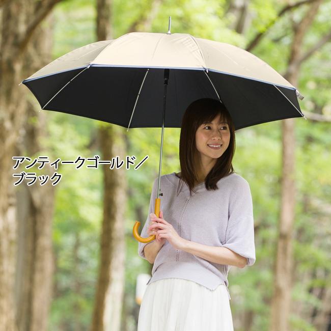 新品【晴雨兼用 長傘】綿100％ 〇型持ち手 木製 雨傘 日傘 日本製 新品タグ付き【晴雨兼用 長傘】綿100％ 千鳥柄 〇型持ち手