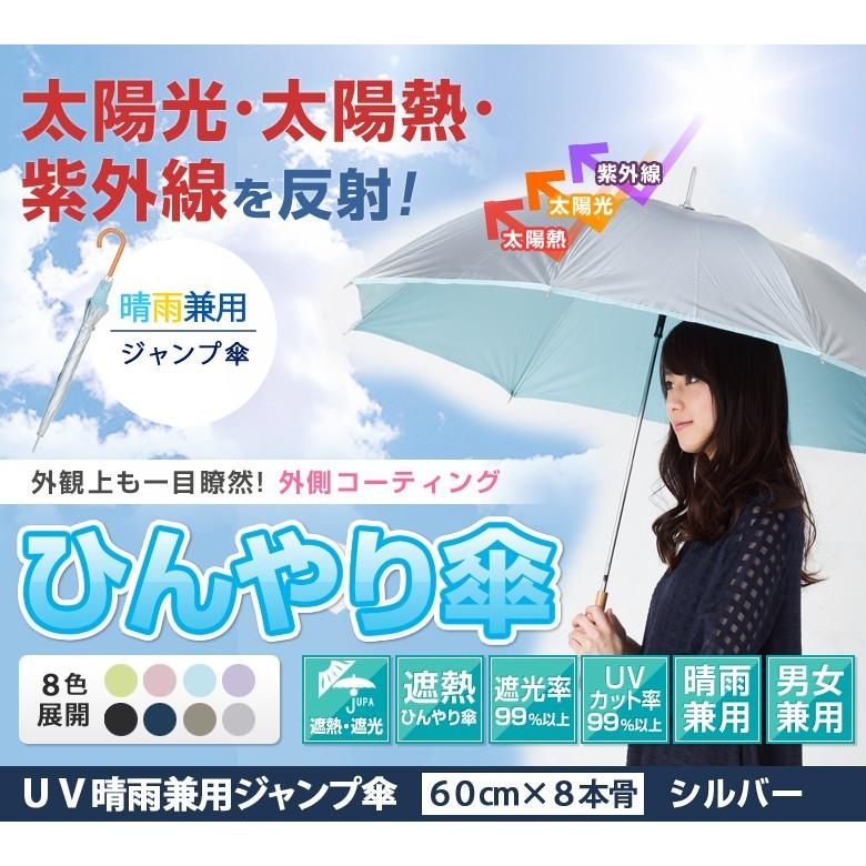 日傘 メンズ レディース 晴雨兼用 長傘 ジャンプ傘 60cm×8本骨 UVカット 遮光 遮熱 ひんやり傘 男性用 LIEBEN-0102｜lieben2000｜12