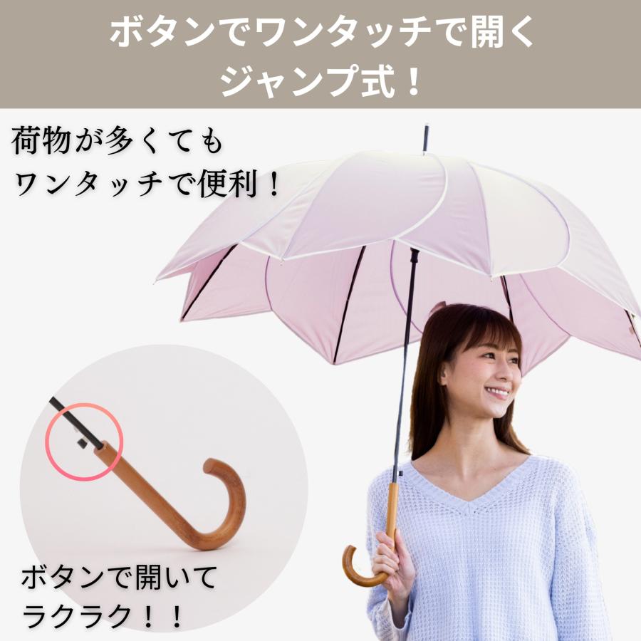 Lieben（リーベン） 傘 レディース 長傘 ジャンプ傘 フラワー 60cm