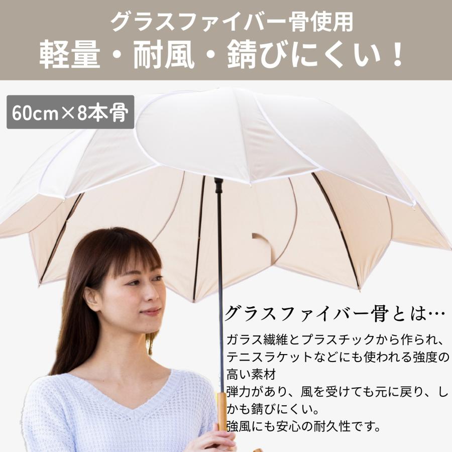 雨傘 傘 ファッション小物 レディースファッション 春夏 長傘 婦人 縫い目がない生地 一枚張 花びらのよう 耐風骨 シャルム柄 連続柄 Lieben（リーベン） 傘 レディース 長傘 ジャンプ傘 フラワー 60cm