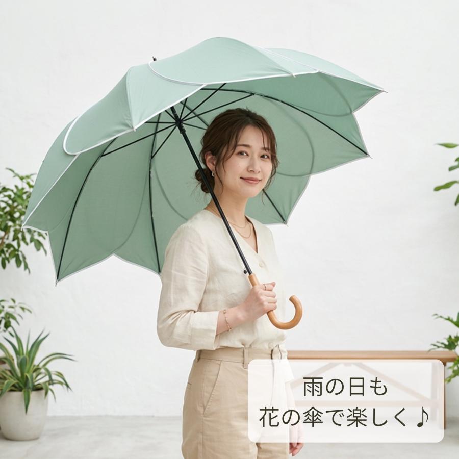 Lieben（リーベン） 傘 レディース 長傘 ジャンプ傘 フラワー 60cm