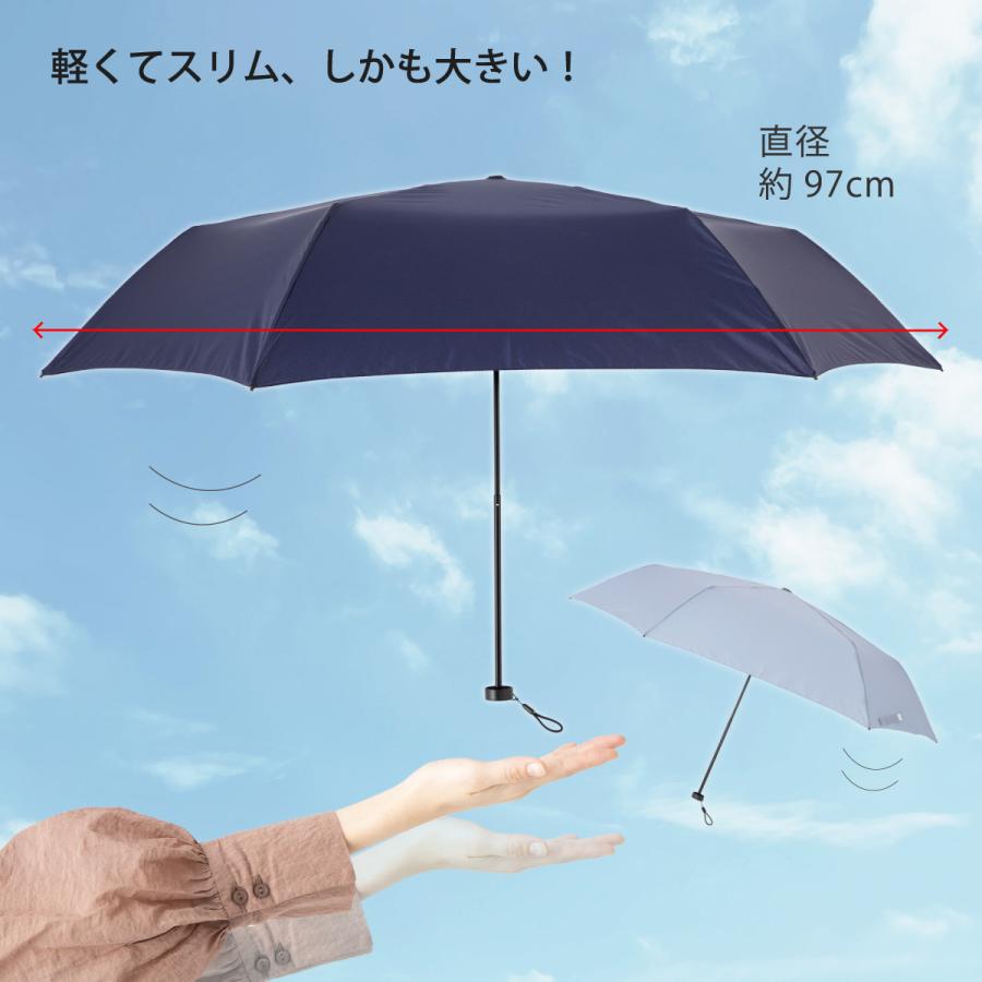 傘 折りたたみ レディース メンズ 55cm すご軽 開閉かんたんミニ傘 軽い 軽量 スリム 開きやすい グラスファイバー 無地 男女兼用 LIEBEN-0504｜lieben2000｜02