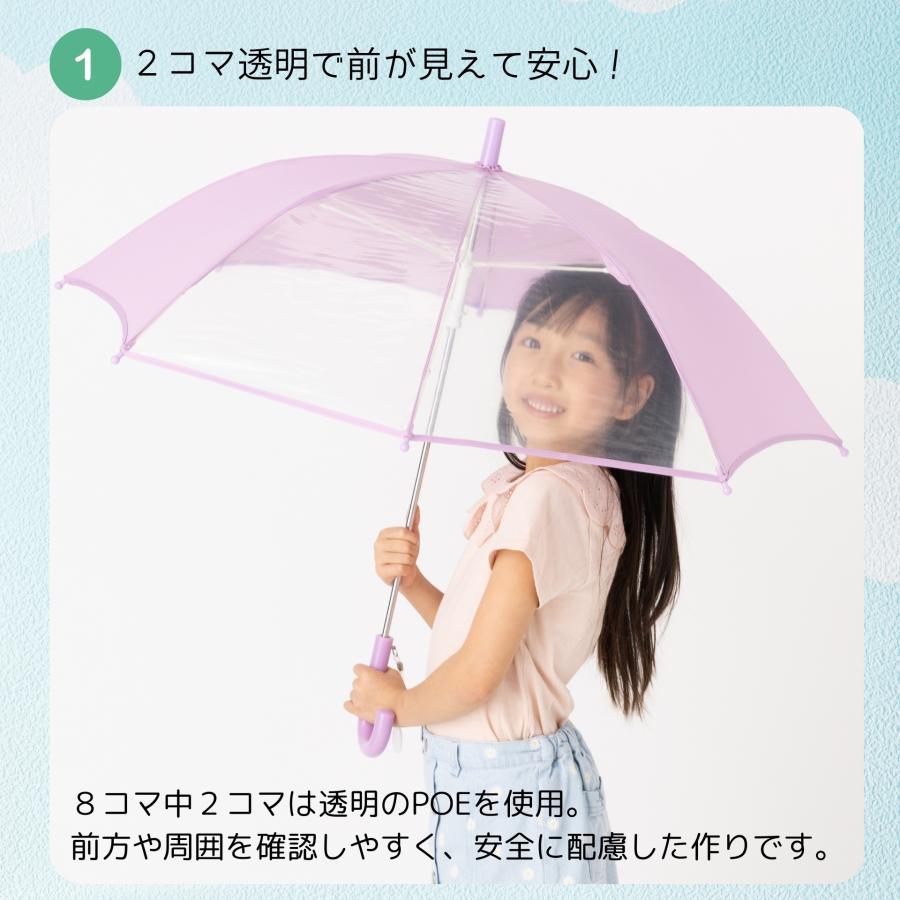 Lieben（リーベン） 傘 子供用 キッズ 男の子 女の子 50cm 透明窓付