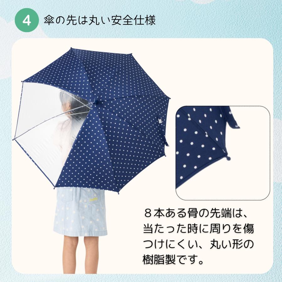 Lieben（リーベン） 傘 子供用 キッズ 男の子 女の子 50cm 透明窓付