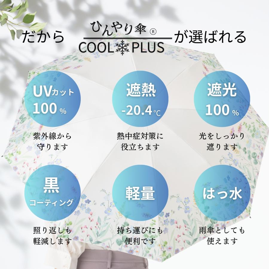 日傘 折りたたみ ＵＶ遮熱遮光折傘 晴雨兼用 50cm 紫外線対策 レディース ひんやり傘 クールプラス リーベン 0701 | Lieben | 13