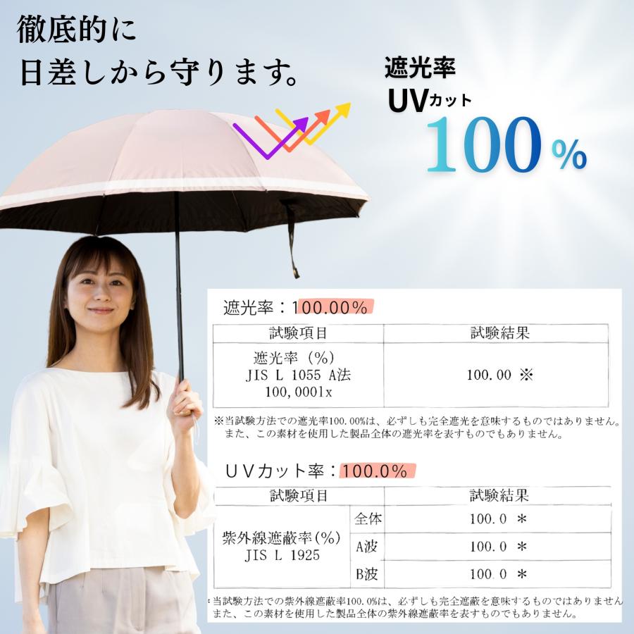 Lieben（リーベン） 日傘 折りたたみ 晴雨兼用 レディース リボン付き