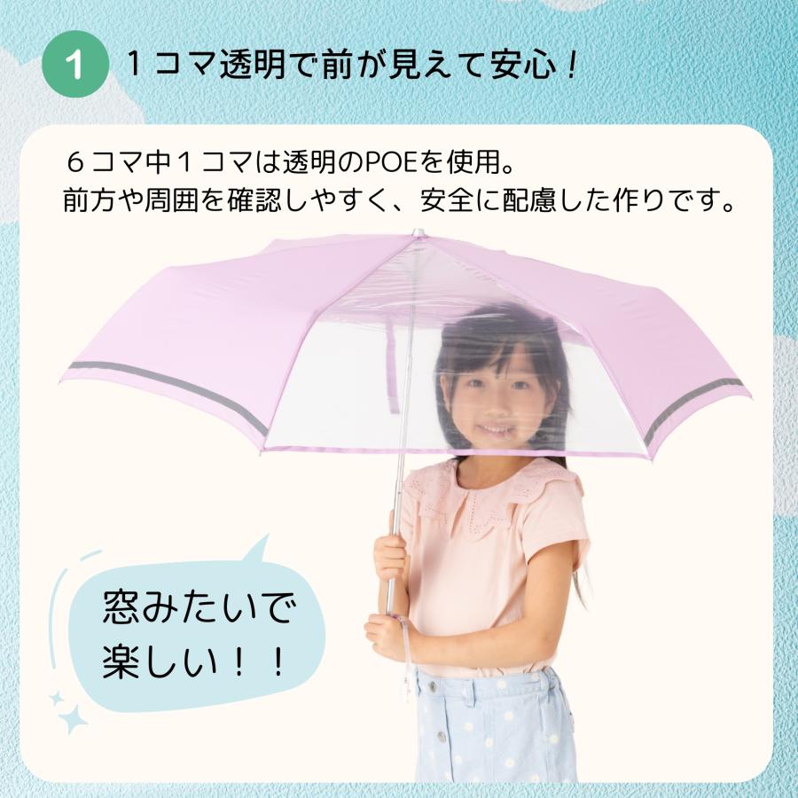 Lieben（リーベン） 傘 子供 キッズ 折りたたみ 55cm 卒園記念品 透明