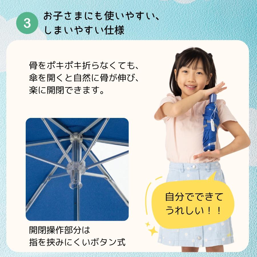 Lieben（リーベン） 傘 子供 キッズ 折りたたみ 55cm 卒園記念品 透明