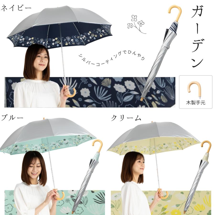 Lieben（リーベン） 日傘 コンパクト長傘 遮熱 UVカット シルバー 晴雨