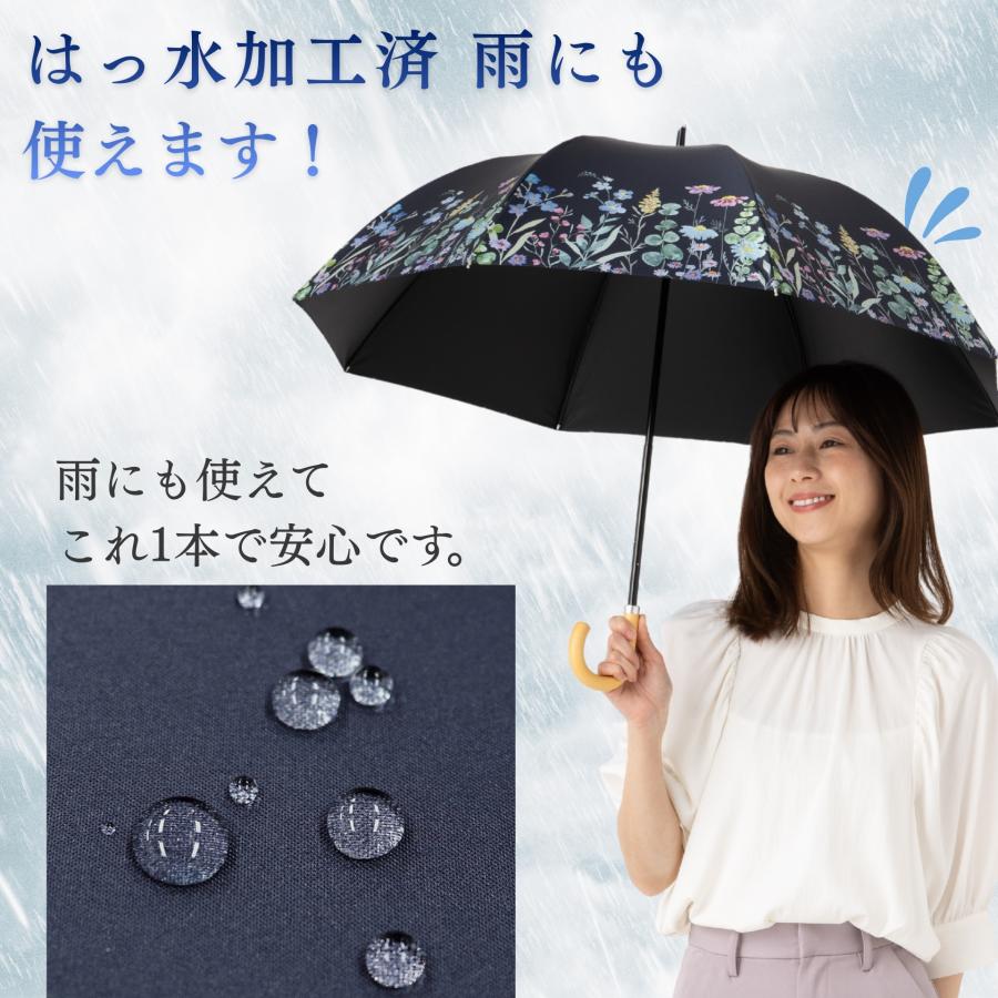 日傘 ショート傘 50cm×8本骨 ＵＶ遮熱遮光コンパクト長傘 晴雨兼用 レディース 女性用 クールプラス ギフト LIEBEN-1701 | Lieben | 18