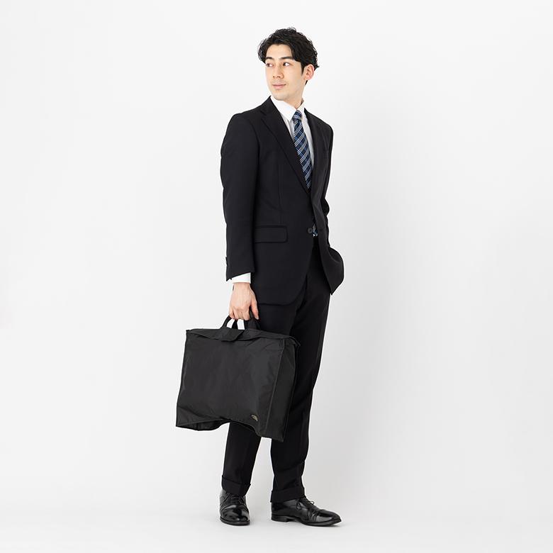 傘屋さんが作った ビジネスバッグカバー ブラック 撥水加工 防水