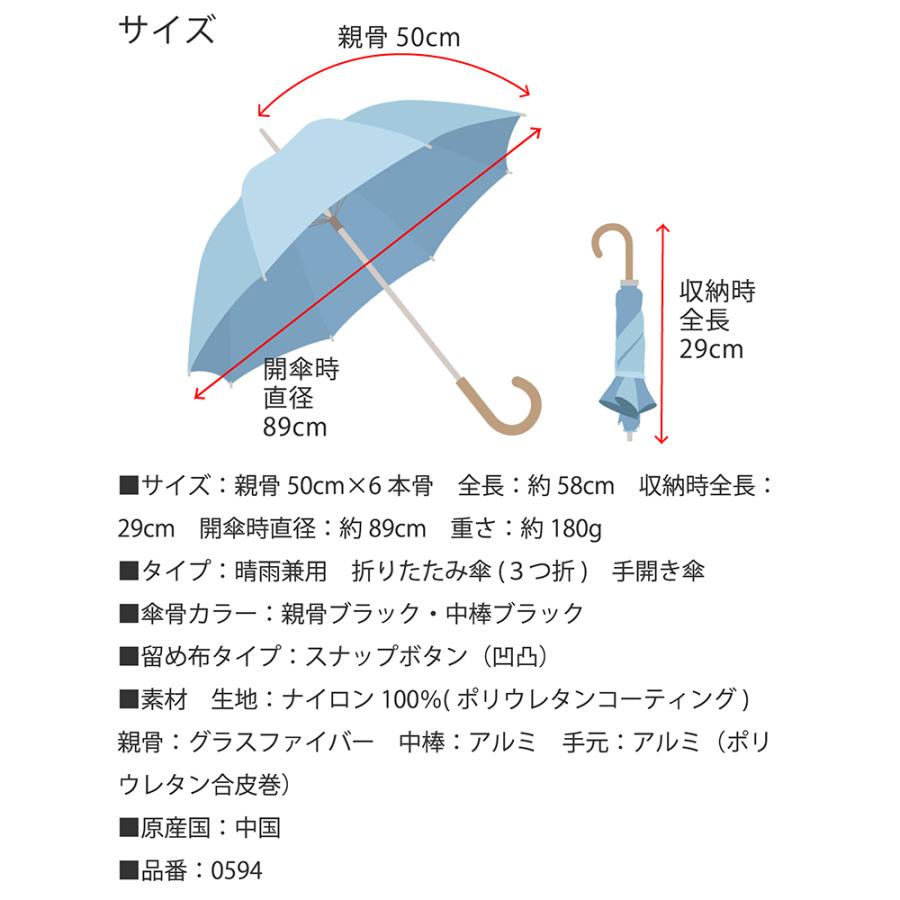 Lieben（リーベン） 日傘 UV晴雨兼用ミニ 折りたたみ傘 50cm×6本骨