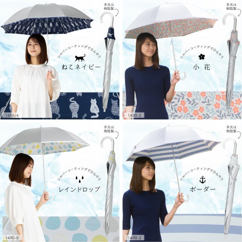 Lieben（リーベン） 日傘 コンパクト長傘 遮熱 UVカット シルバー 晴雨