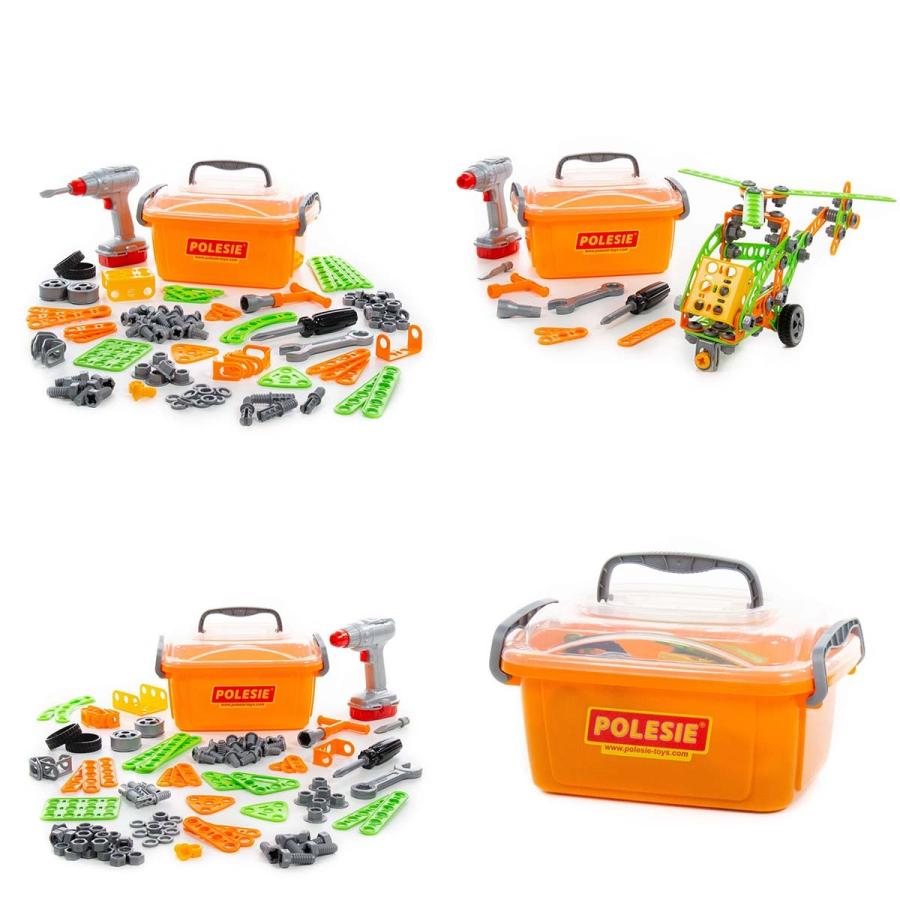 海外輸入　おもちゃ 2種セット ポリシエ 海外 おもちゃ 知育玩具 工具セット 大工 DIY