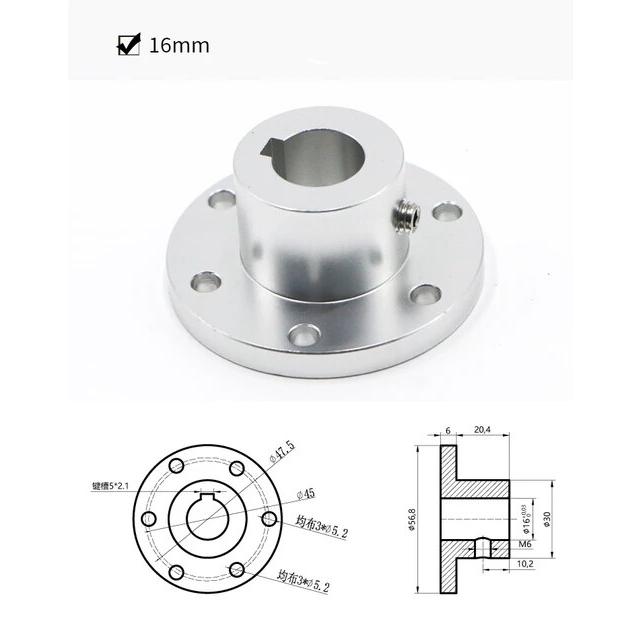 Mecanumオムニ全方向ホイール用の強力なフランジ接続,5 6 8 10 12 14 15 16 18 mm｜liefern｜17