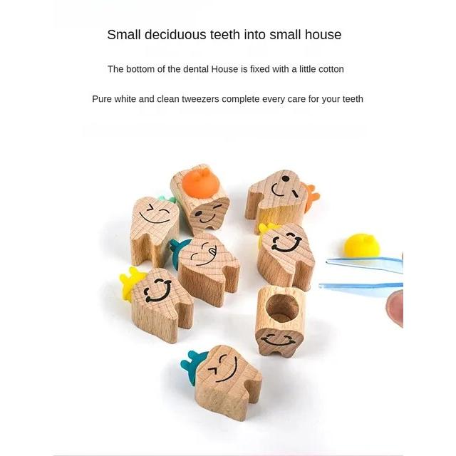 木製の赤ちゃんの歯の箱,収納オーガナイザー,お土産箱,男の子と女の子のためのかわいいギフト｜liefern｜20