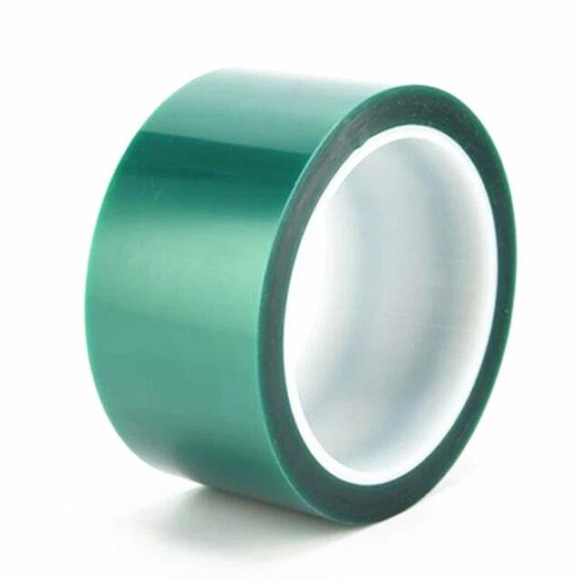 緑色のペットテープ、耐熱性、高温、PCB電気メッキ断熱保護用マスキングシールド、33m、5mm-40mm｜liefern｜09