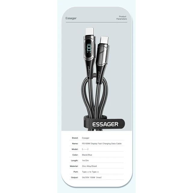 Essager-USB Type-C急速充電ケーブル,100W,Xiaomi M11,Samsung,MacBook,iPad 4.0用の急速充電器コ｜liefern｜17