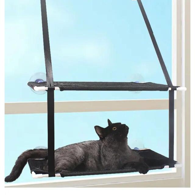 猫用ダブルハンモック,2層,吊り下げ式吸盤タイプ,猫の形をしたハンモック,窓,バルコニー｜liefern｜28