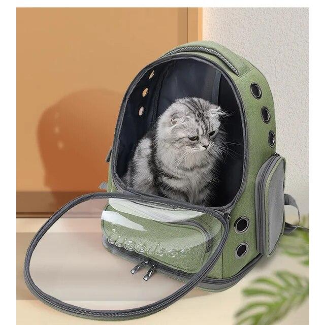 猫用の宇宙飛行士のバックパック,猫の絵が描かれた透明なキャリーバッグ,通気性のある素材,子猫,屋外スペースに適しています｜liefern｜17