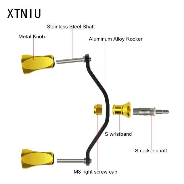 Xtniu-フィッシングリールハンドル,1000-5000シリーズに適した新しいフィッシングアクセサリー,フルアルミニウム合金素材,ダブルハンドル｜liefern｜05