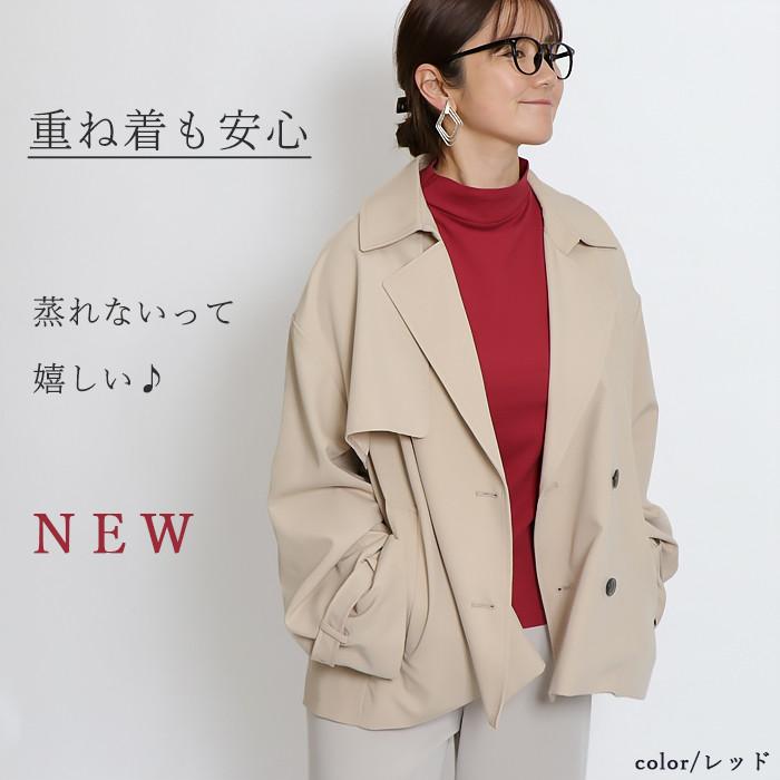 日本製 レディース ハイネック 綿100％ モックネック 長袖Tシャツ 首元カバー 敏感肌 体型カバー きれいめ オフィス 春インナー 接触冷感 UV 紫外線対策 |  | 12