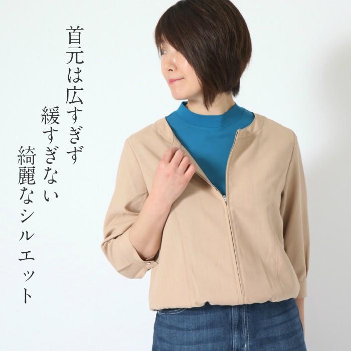 Cando超低めハイネック　接触冷感　春夏用　5分袖　日本製　綿100％　日よけ　重ね着ファション　チュニックインナー　インナー　UV　紫外線対策 |  | 10
